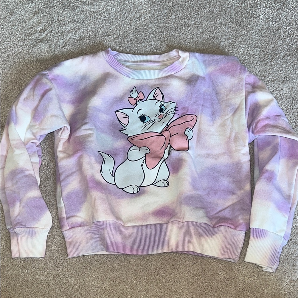 Disney Aristocats Purple and Pink Cat Sweatshirt